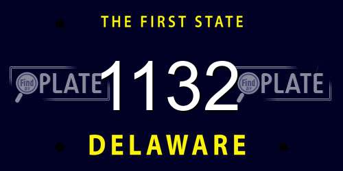 1132 Delaware License Plate