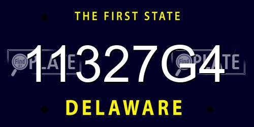 11327G4 Delaware License Plate