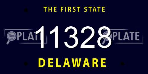 11328 Delaware License Plate