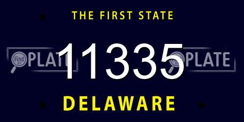 11335 Delaware License Plate