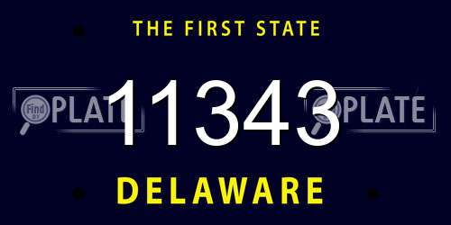 11343 Delaware License Plate