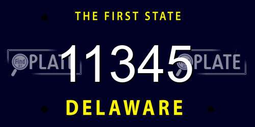 11345 Delaware License Plate