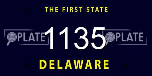 1135 Delaware License Plate