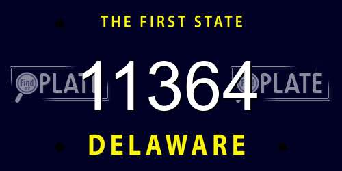 11364 Delaware License Plate