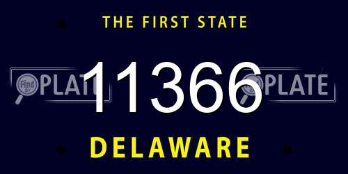 11366 Delaware License Plate