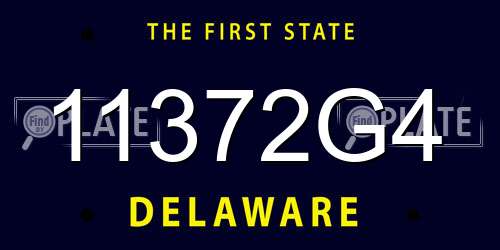 11372G4 Delaware License Plate