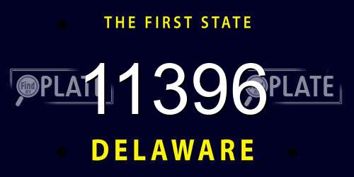 11396 Delaware License Plate