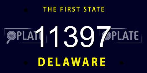 11397 Delaware License Plate