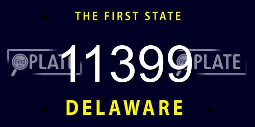 11399 Delaware License Plate