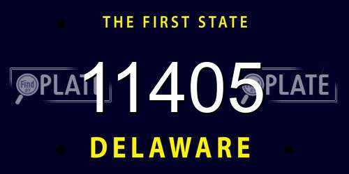 11405 Delaware License Plate