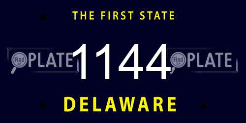 1144 Delaware License Plate