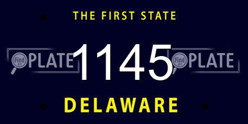 1145 Delaware License Plate