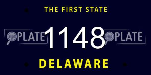 1148 Delaware License Plate