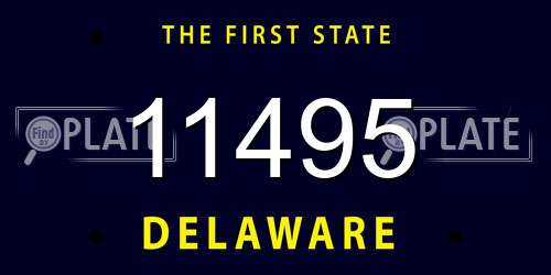 11495 Delaware License Plate