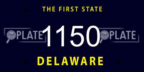 1150 Delaware License Plate