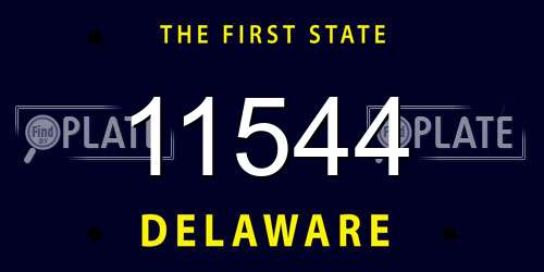 11544 Delaware License Plate