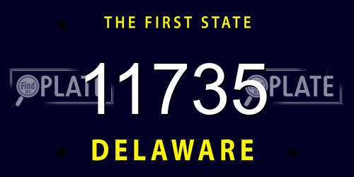 11735 Delaware License Plate