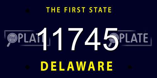 11745 Delaware License Plate