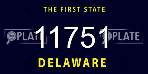 11751 Delaware License Plate