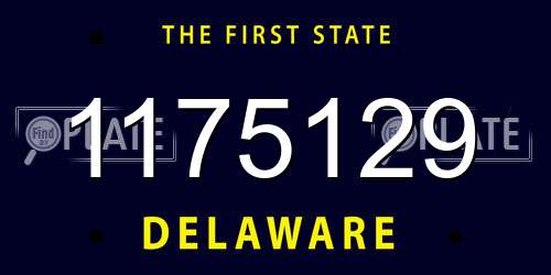 1175129 Delaware License Plate