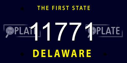 11771 Delaware License Plate