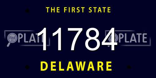 11784 Delaware License Plate