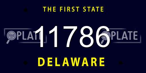 11786 Delaware License Plate