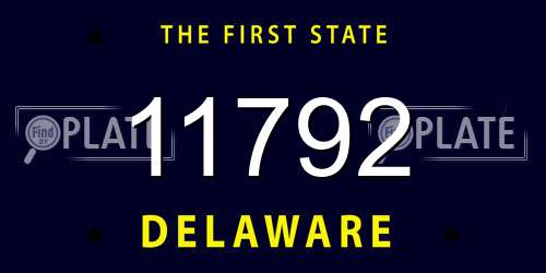 11792 Delaware License Plate