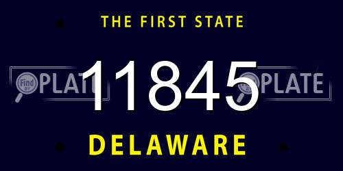 11845 Delaware License Plate