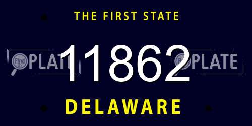 11862 Delaware License Plate
