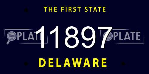 11897 Delaware License Plate