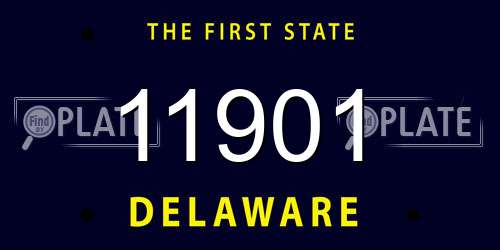 11901 Delaware License Plate