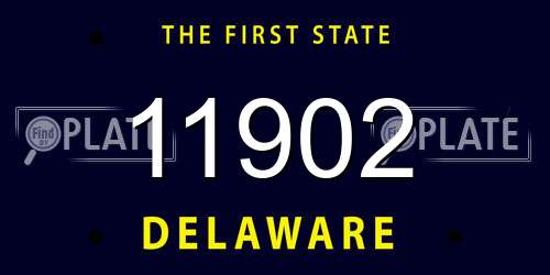 11902 Delaware License Plate