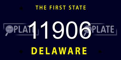 11906 Delaware License Plate