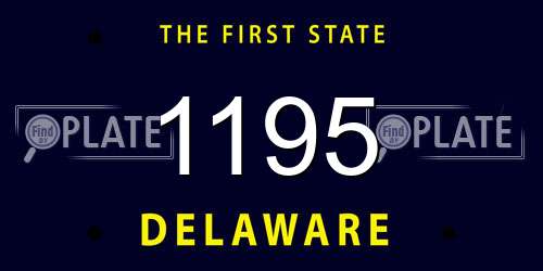 1195 Delaware License Plate