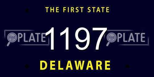 1197 Delaware License Plate