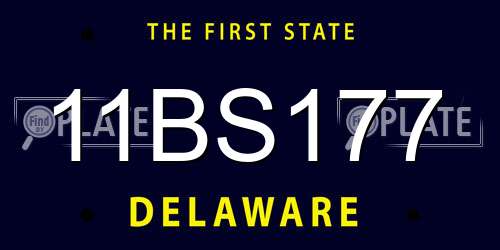 11BS177 Delaware License Plate