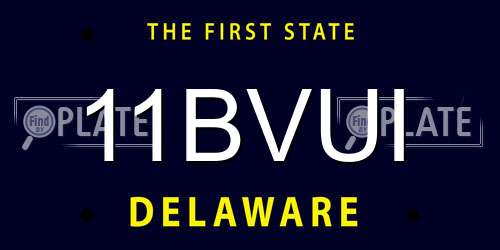 11BVUI Delaware License Plate