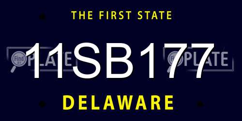 11SB177 Delaware License Plate
