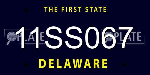 11SS067 Delaware License Plate