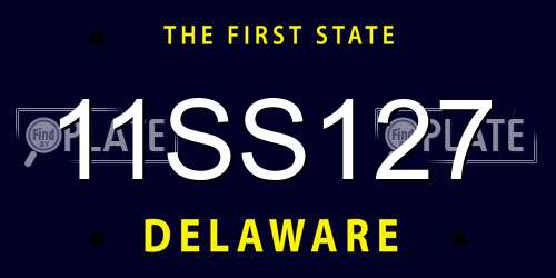 11SS127 Delaware License Plate