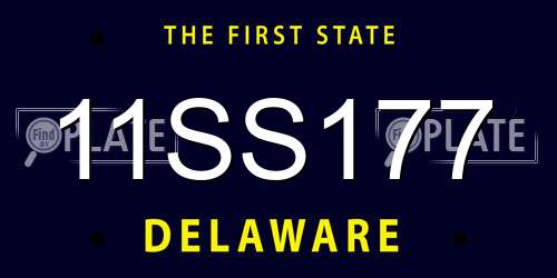 11SS177 Delaware License Plate