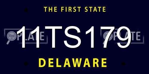11TS179 Delaware License Plate