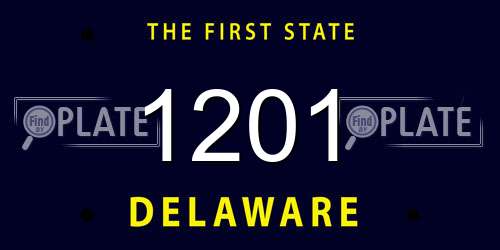 1201 Delaware License Plate