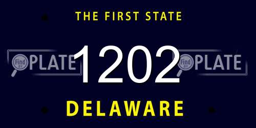 1202 Delaware License Plate