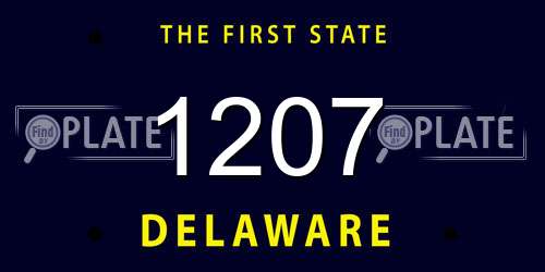 1207 Delaware License Plate