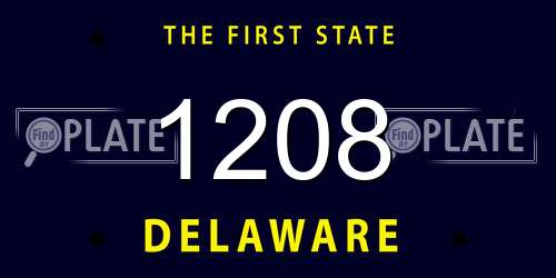 1208 Delaware License Plate