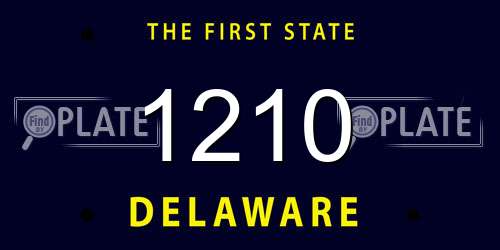 1210 Delaware License Plate