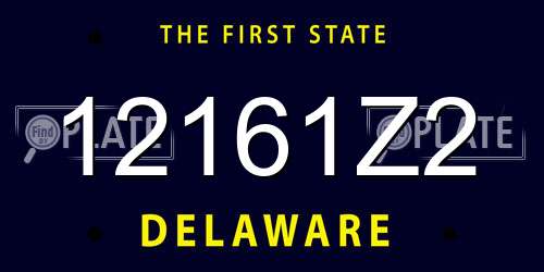 12161Z2 Delaware License Plate