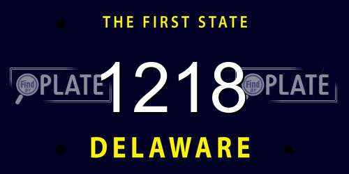 1218 Delaware License Plate